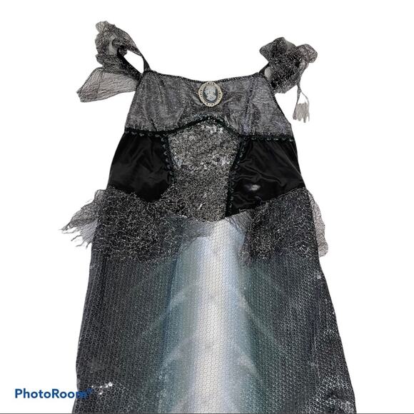 Skeleton Mermaid Halloween Prentend Play Costume Girls Size L‎ - Picture 3 of 7